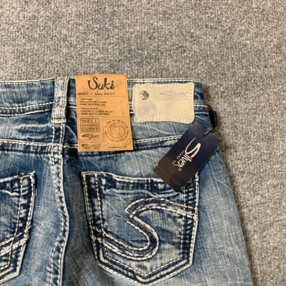 Silver Jeans Womens 25 Light Denim Suki High Baby Bootcut Well Defined Curve - Picture 10 of 12